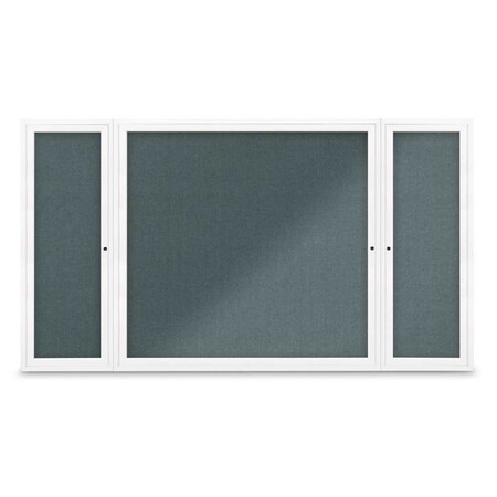 United Visual Products Indoor Enclosed Combo Board, 48"x36", Gold Frame/Green & Pumice UVCB4836G-GREEN-PUMICE